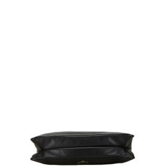 Prada triangle logo plate handbag black leather - Picture 5 of 11